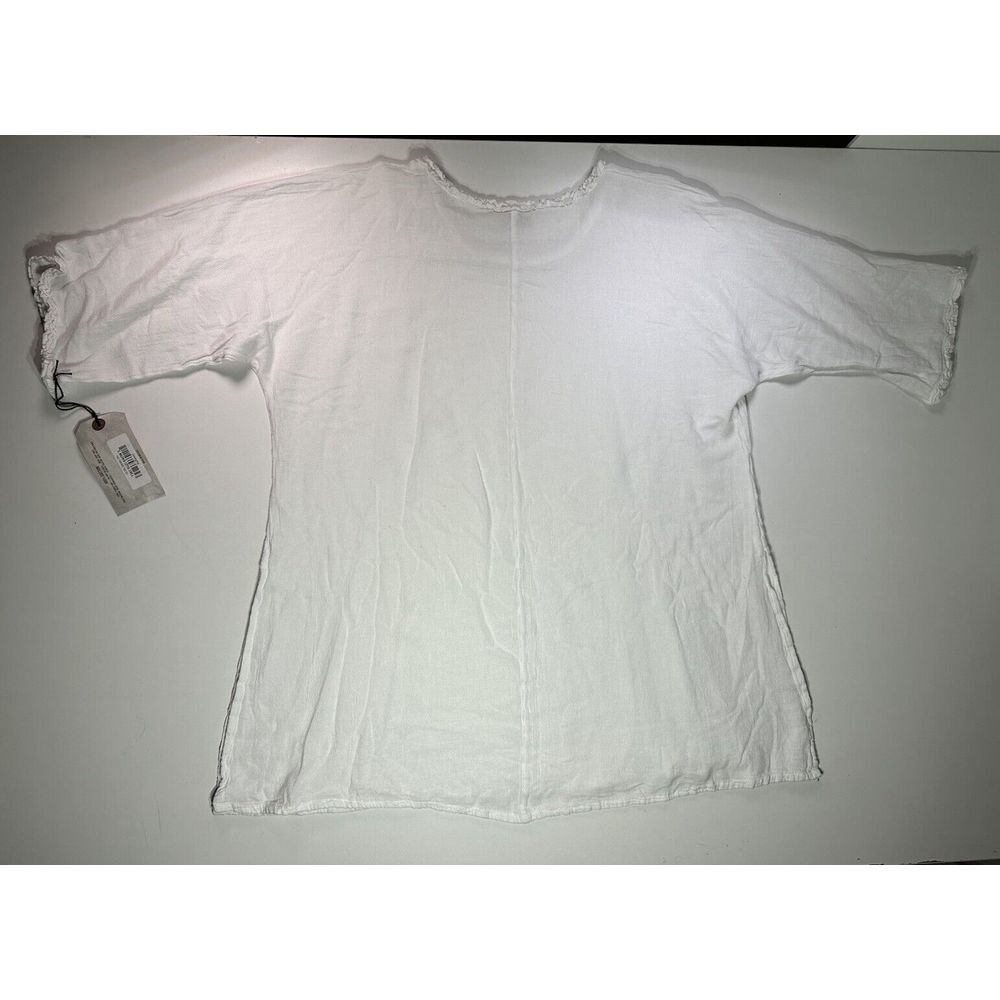 Oh My Gauze Suzi Snow Tunic Top White Womens Size #3 US XXL Cotton Ruffled Airy - Picture 5 of 10